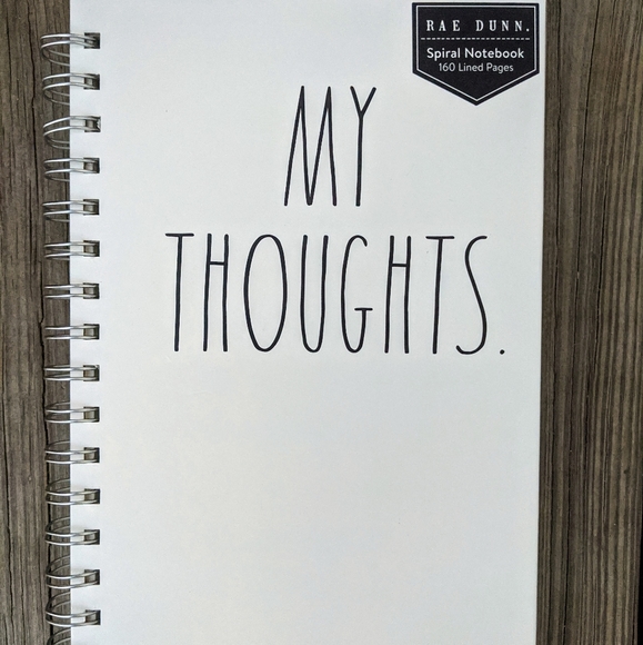 Rae Dunn MY THOUGHTS Spiral Notebook & 3 Pens Set - Picture 3 of 6